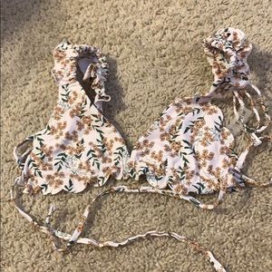 Floral bikini top